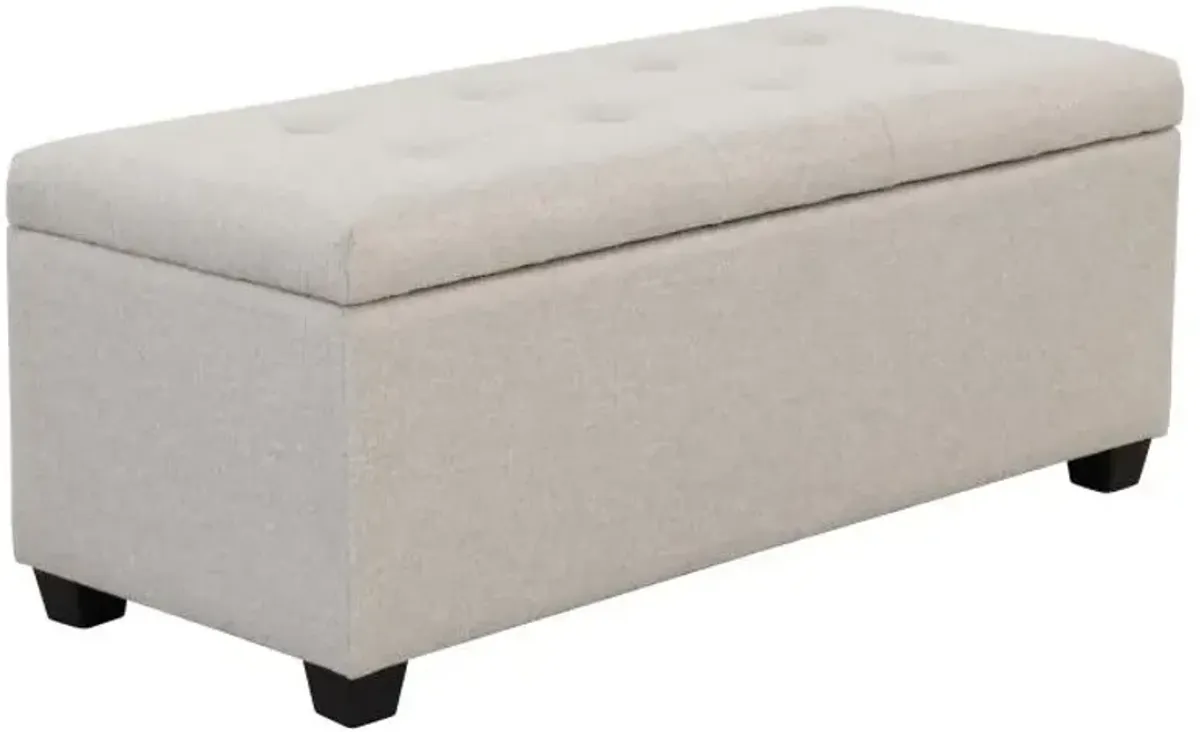 Nigel Beige Storage Bench