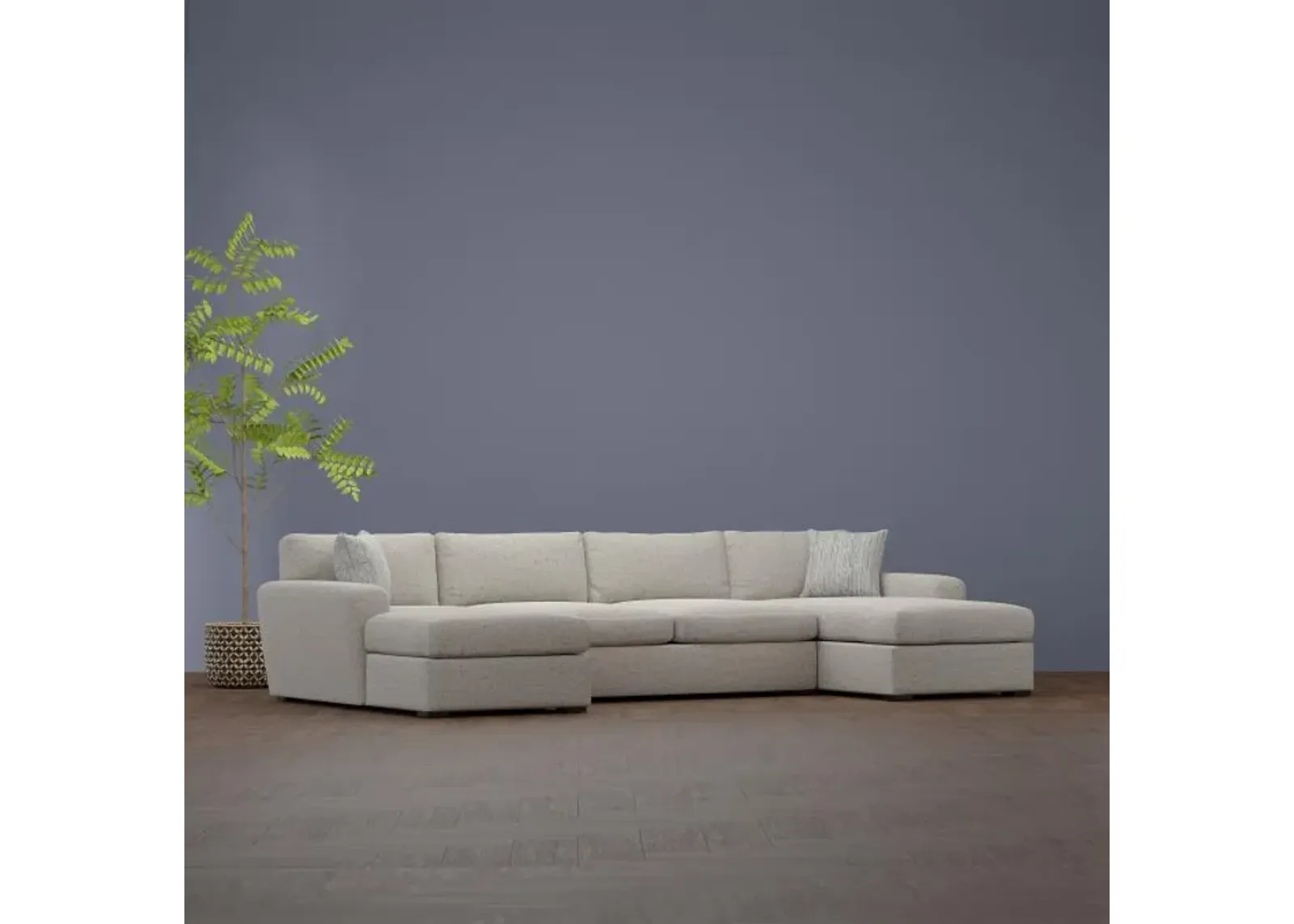 Harley - New! 3pc Double Chaise Sectional