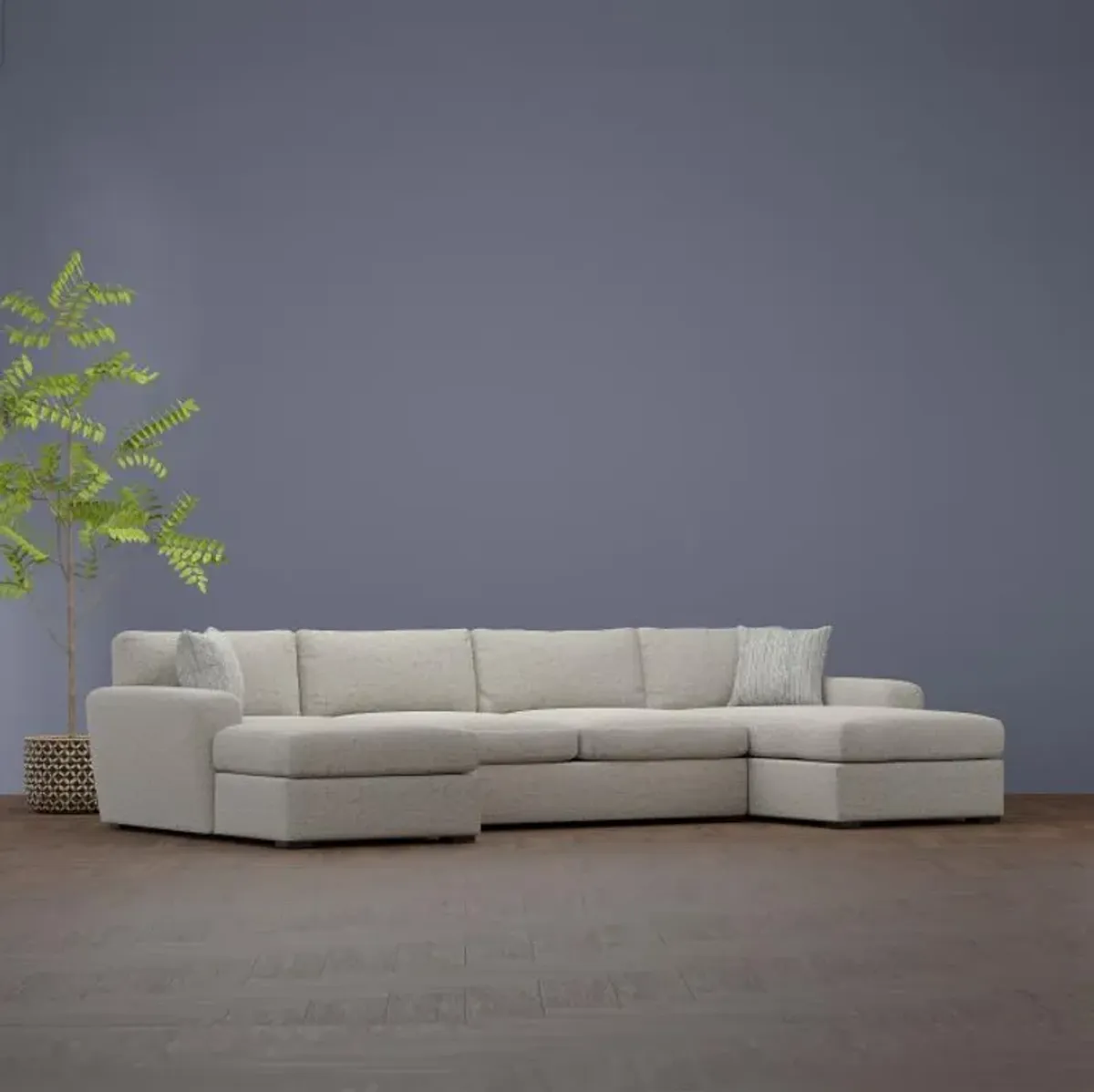 Harley - New! 3pc Double Chaise Sectional