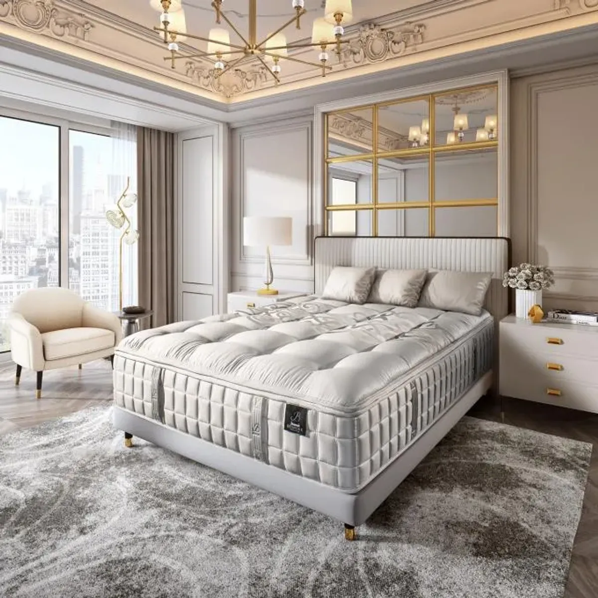 Monaco Eastern King Mattress & Clarity II Adjustable Power Base