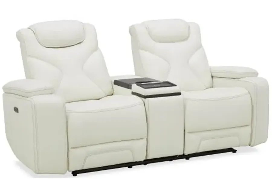 Jet Zero G Power Reclining Loveseat with Power headrest & Refigorator