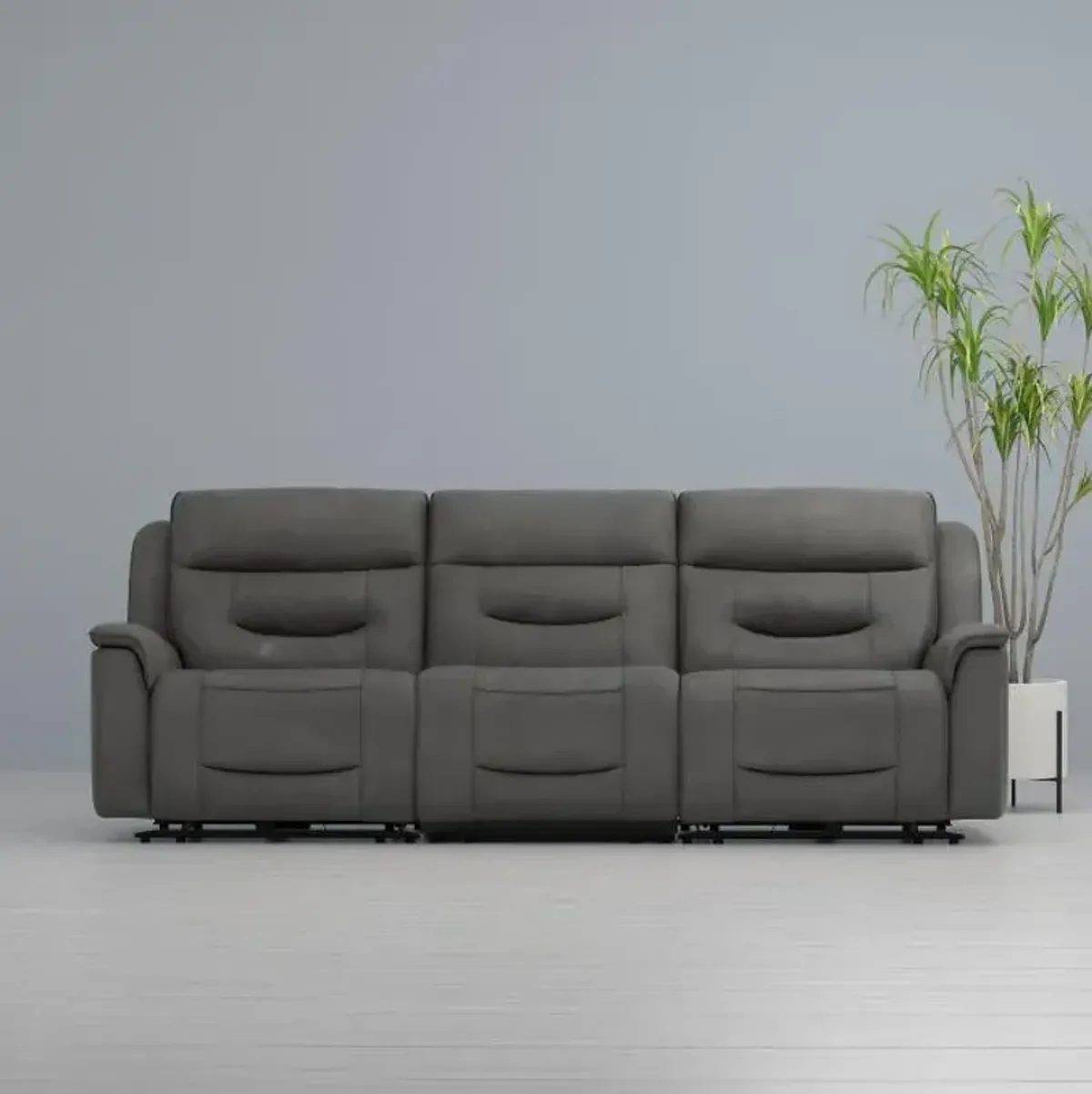 Garner - New! Power Leather Sofa