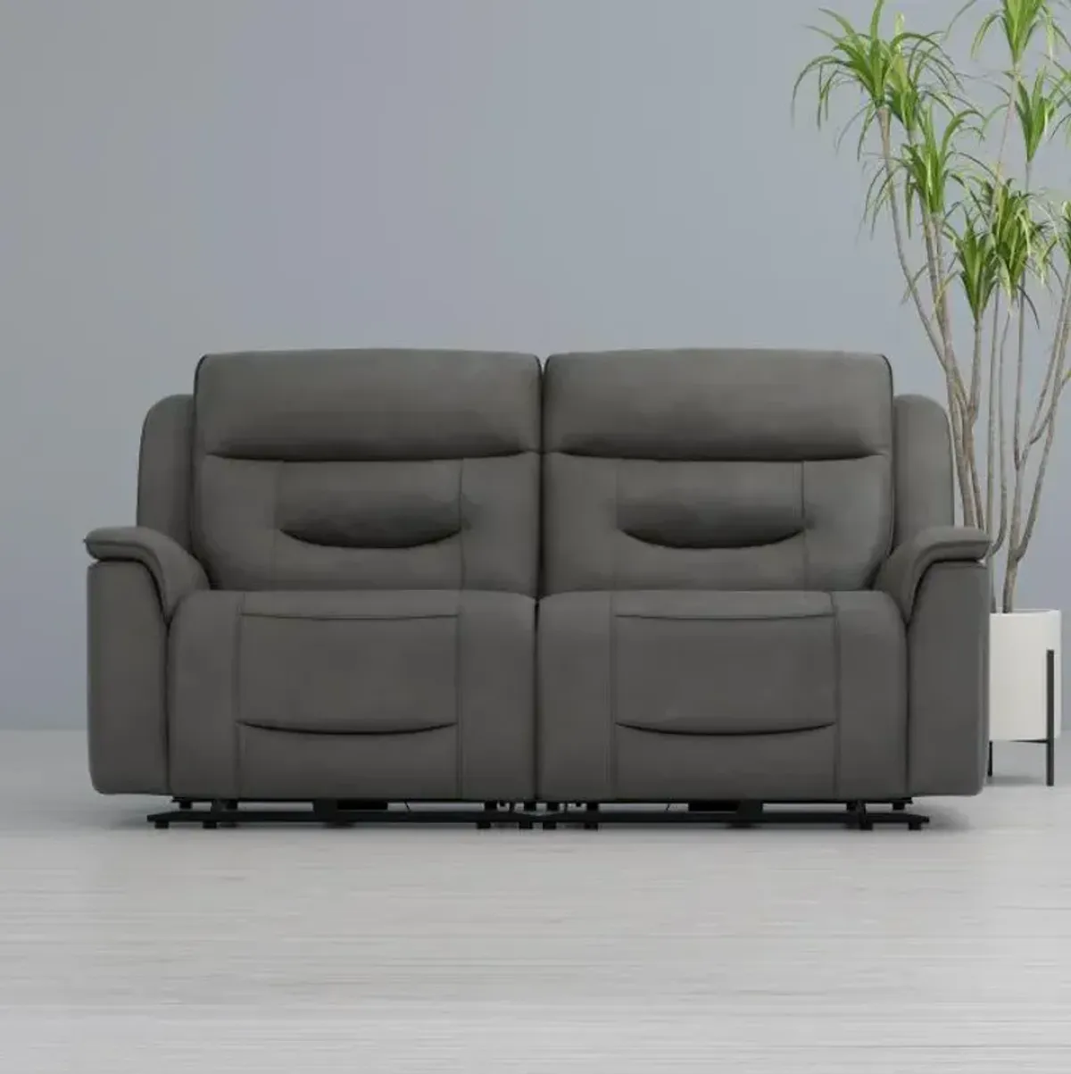 Garner - New! Power Leather Loveseat