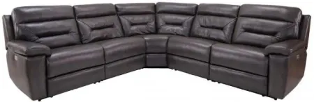 Bennett 5pc Leather Power Reclining Sectional