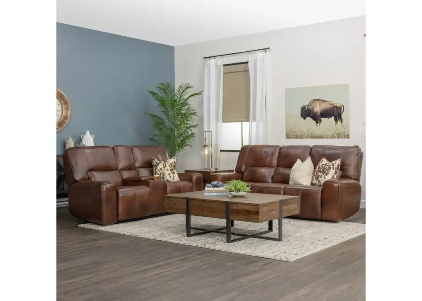 Malone Brown Reclining Living Room Collection