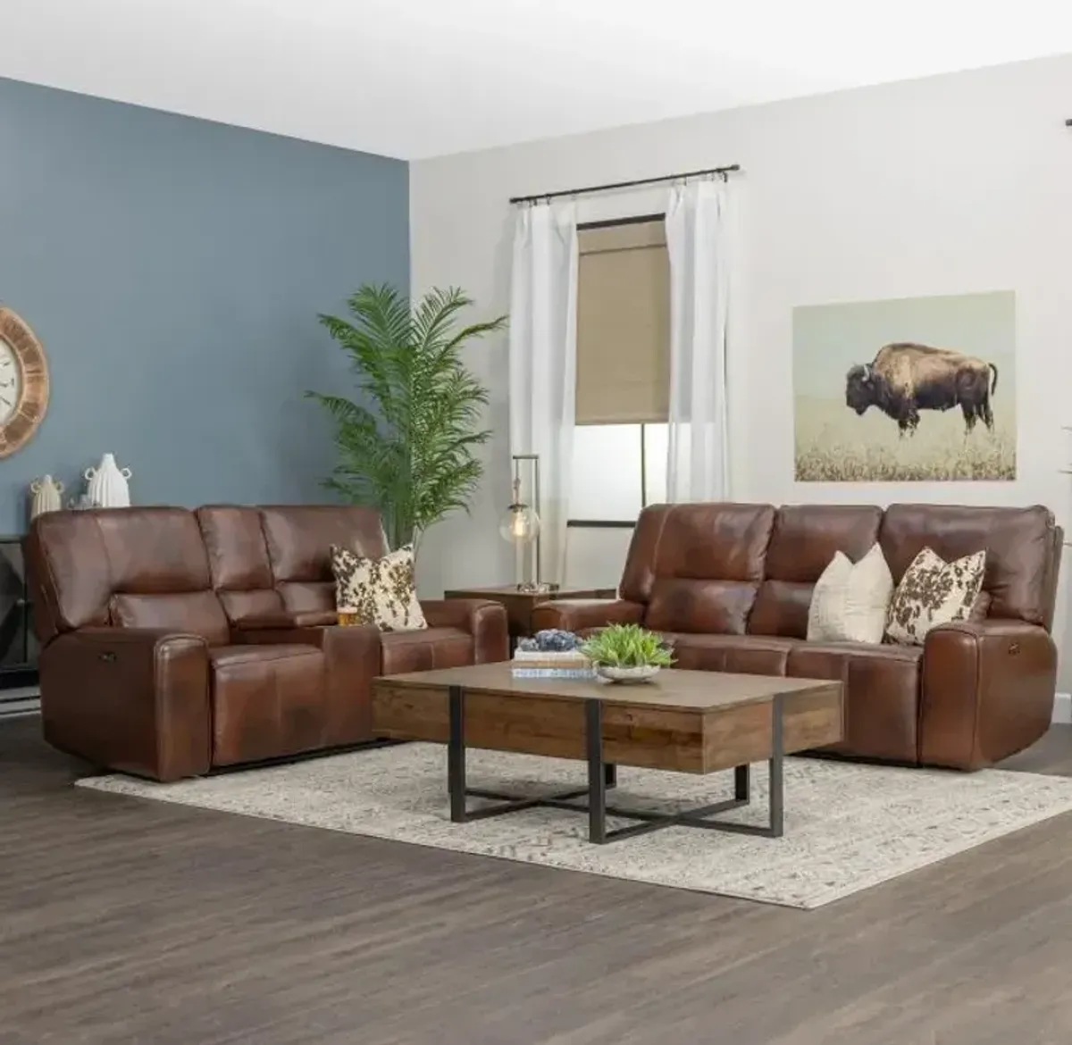 Malone Brown Reclining Living Room Collection