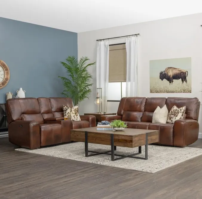Malone Brown Reclining Living Room Collection