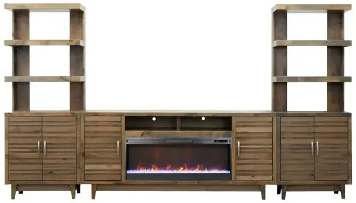 Everett 77" Inch Fireplace Console & 2 Piers