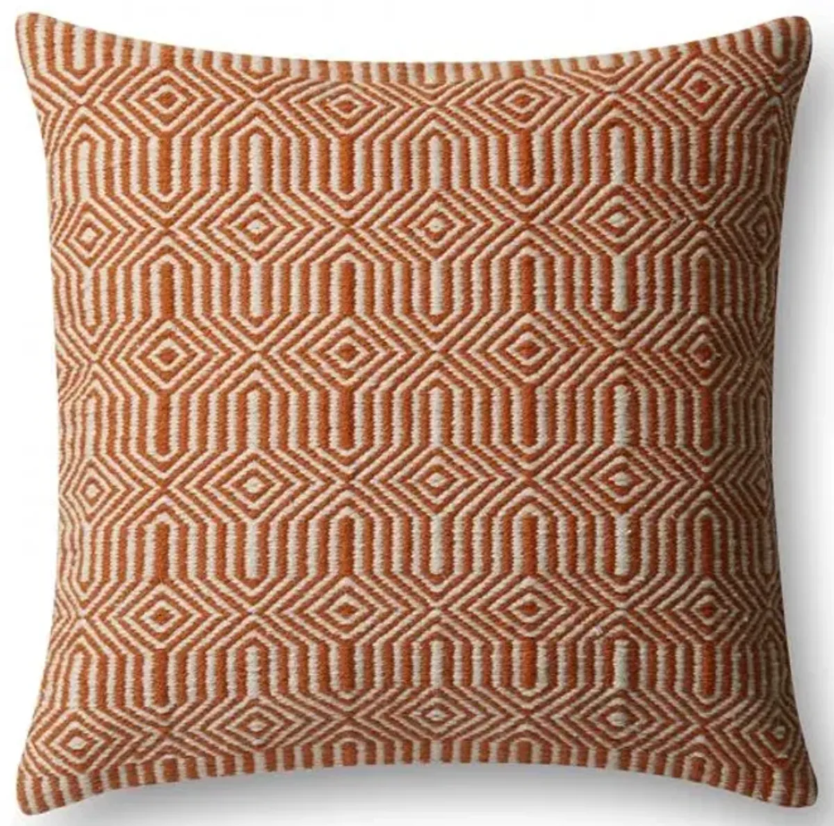 Geo Orange/White Indoor/Outdoor Pillow