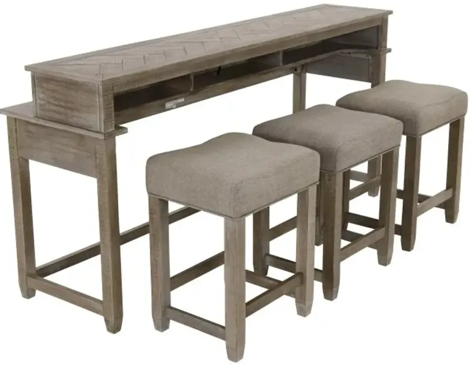 Elise Console Table &amp; 3 Stools