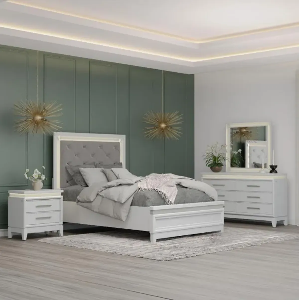 Danica Bedroom Set with LED Lights