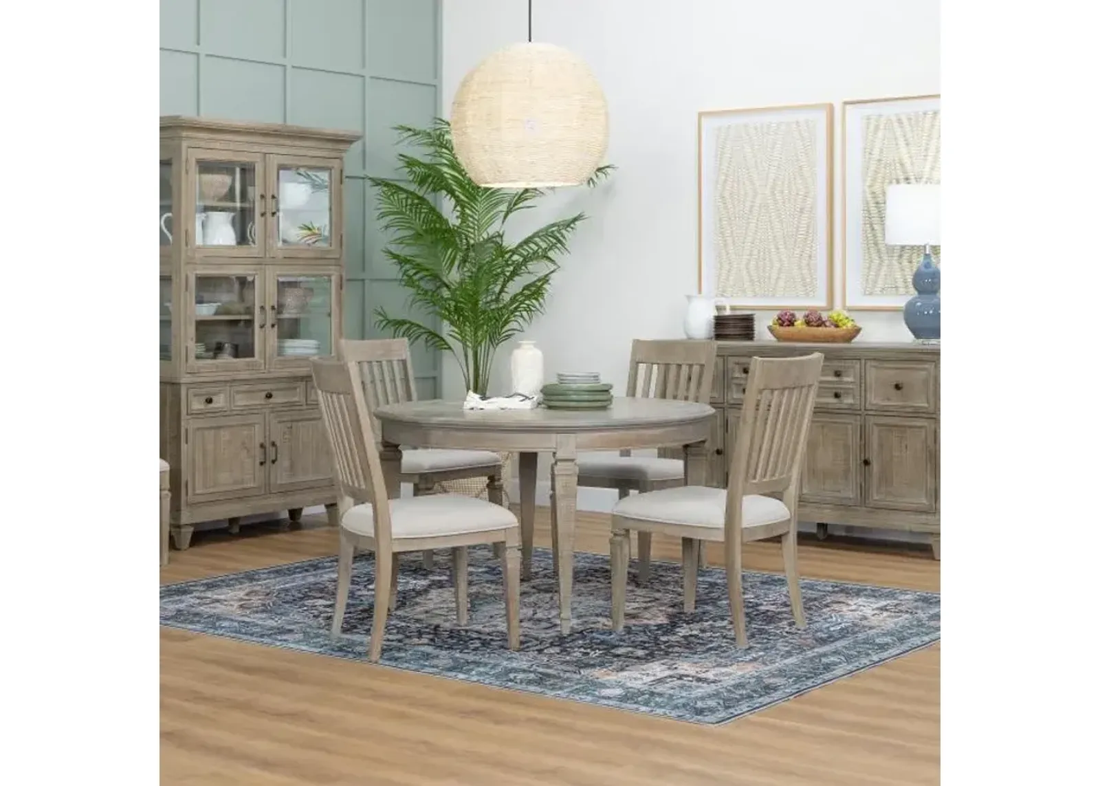 East Bay Round Dining Set Gray