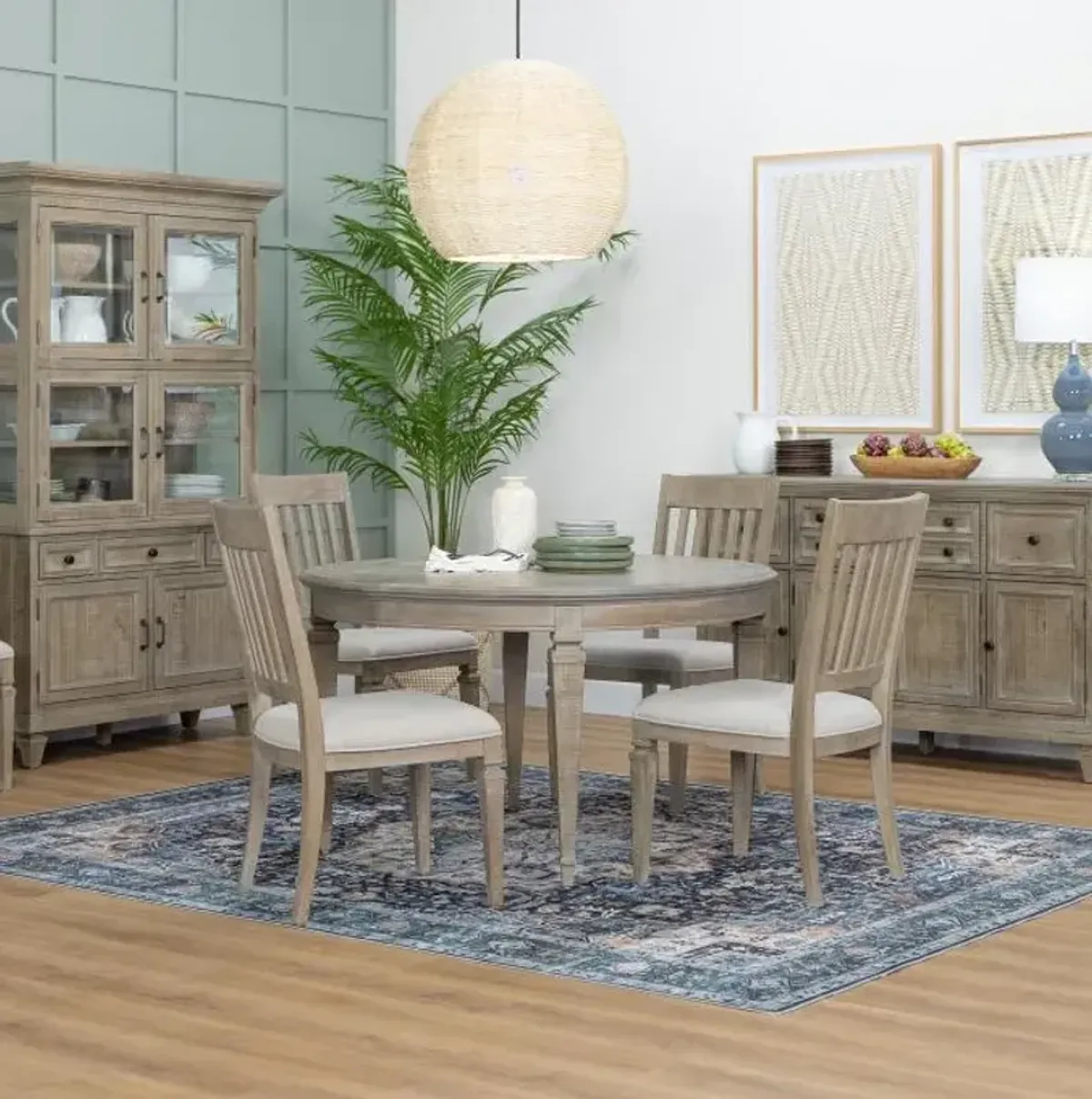 East Bay Round Dining Set Gray