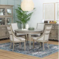 East Bay Round Table & 4 Arm Chairs