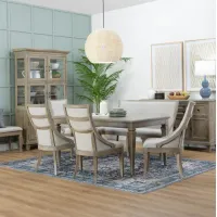 East Bay Table, 4 Arm Chairs & Bench