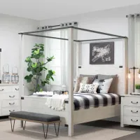 Abington CK Canopy Bed, Dresser, Mirror, Nightstand