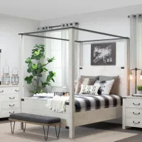 Abington Blanc Canopy Bedroom Set