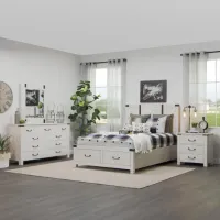Abington Blanc Storage Bedroom Set