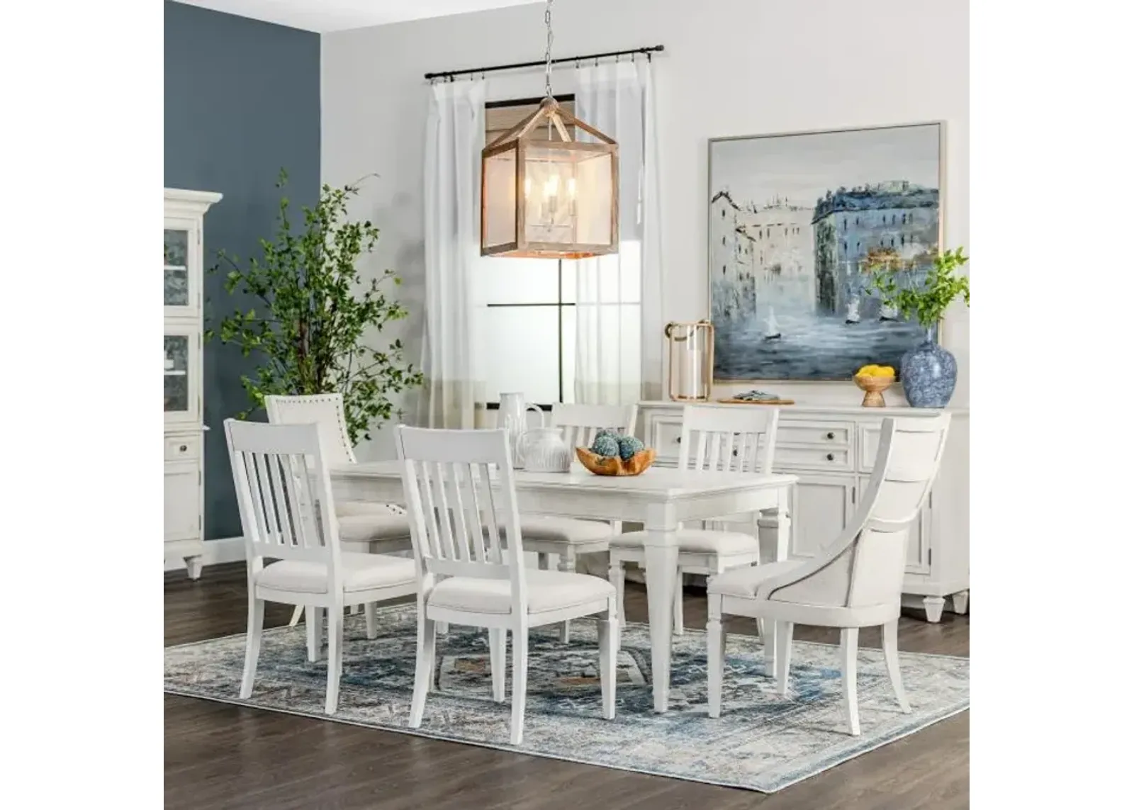 East Bay 7pc Dining Set: Extendable Dining Table, 2 Arm Chairs & 4 Side Chairs