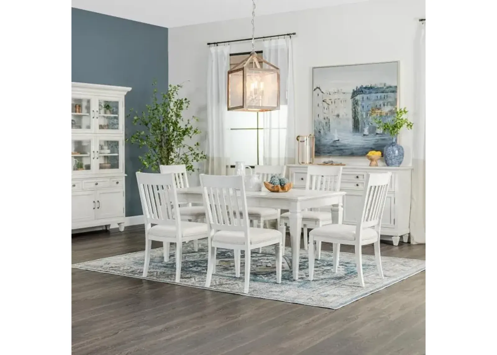 East Bay 5pc Dining Set: Extendable Table & 6 Side Chairs