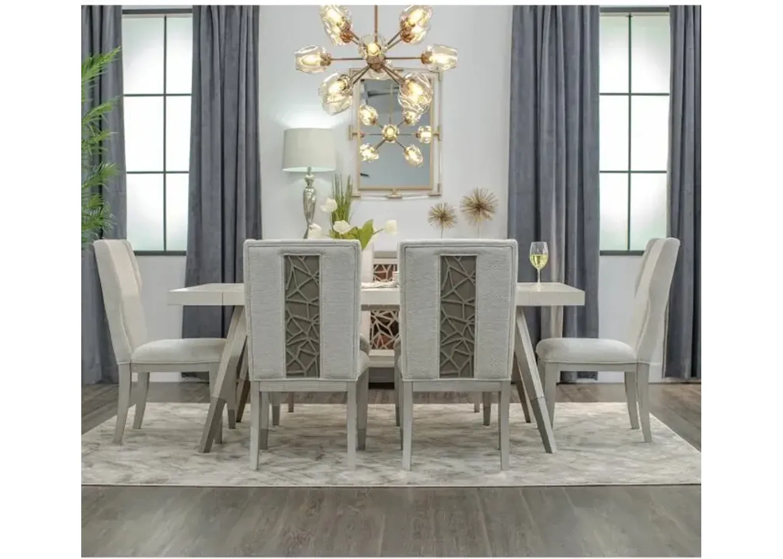 Paramount White Dining Set