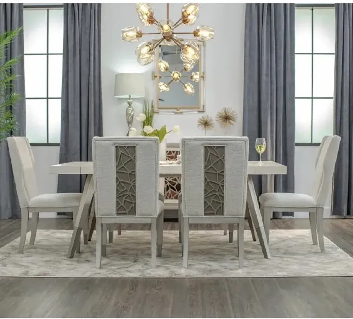 Paramount White Dining Set