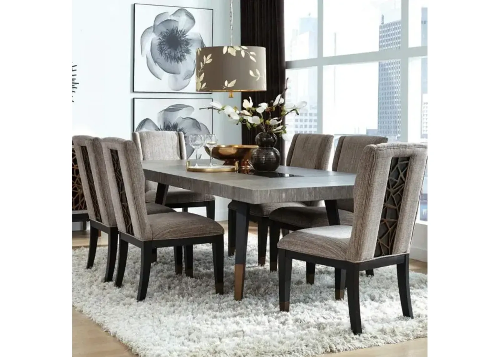 Paramount 5pc Dining Set: Extendable Table & 4 Chairs