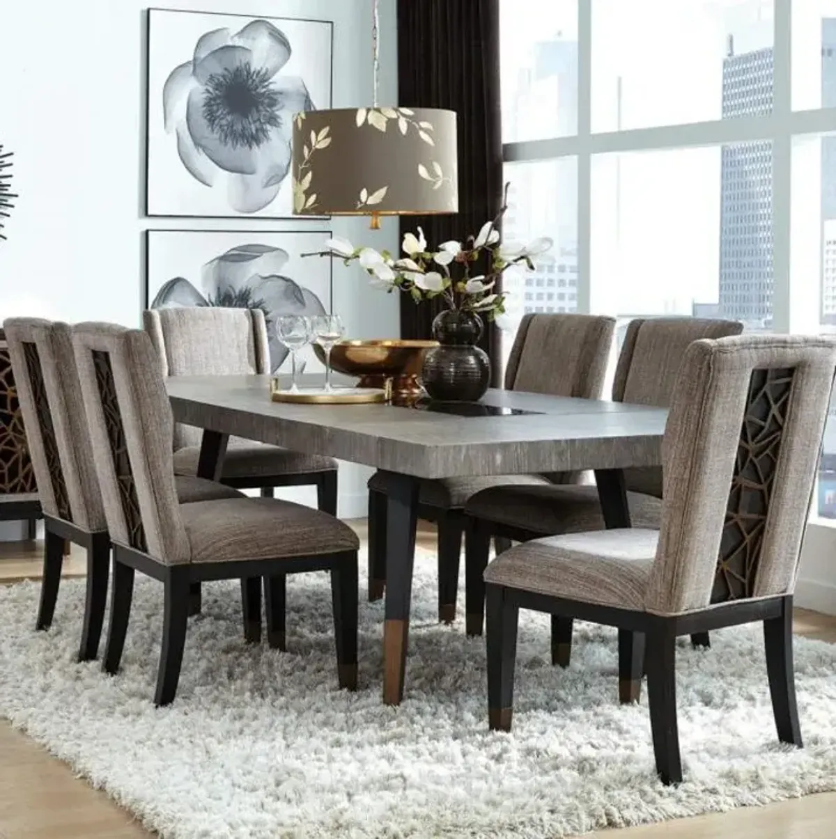 Paramount 5pc Dining Set: Extendable Table & 4 Chairs