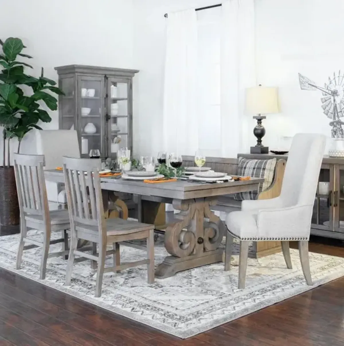 Hacienda Dining Set - Gray