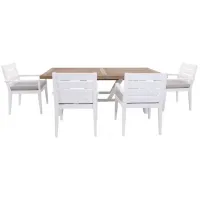Ever Green 7pc Outdoor Dining Set: Table & 6 Arm Chairs