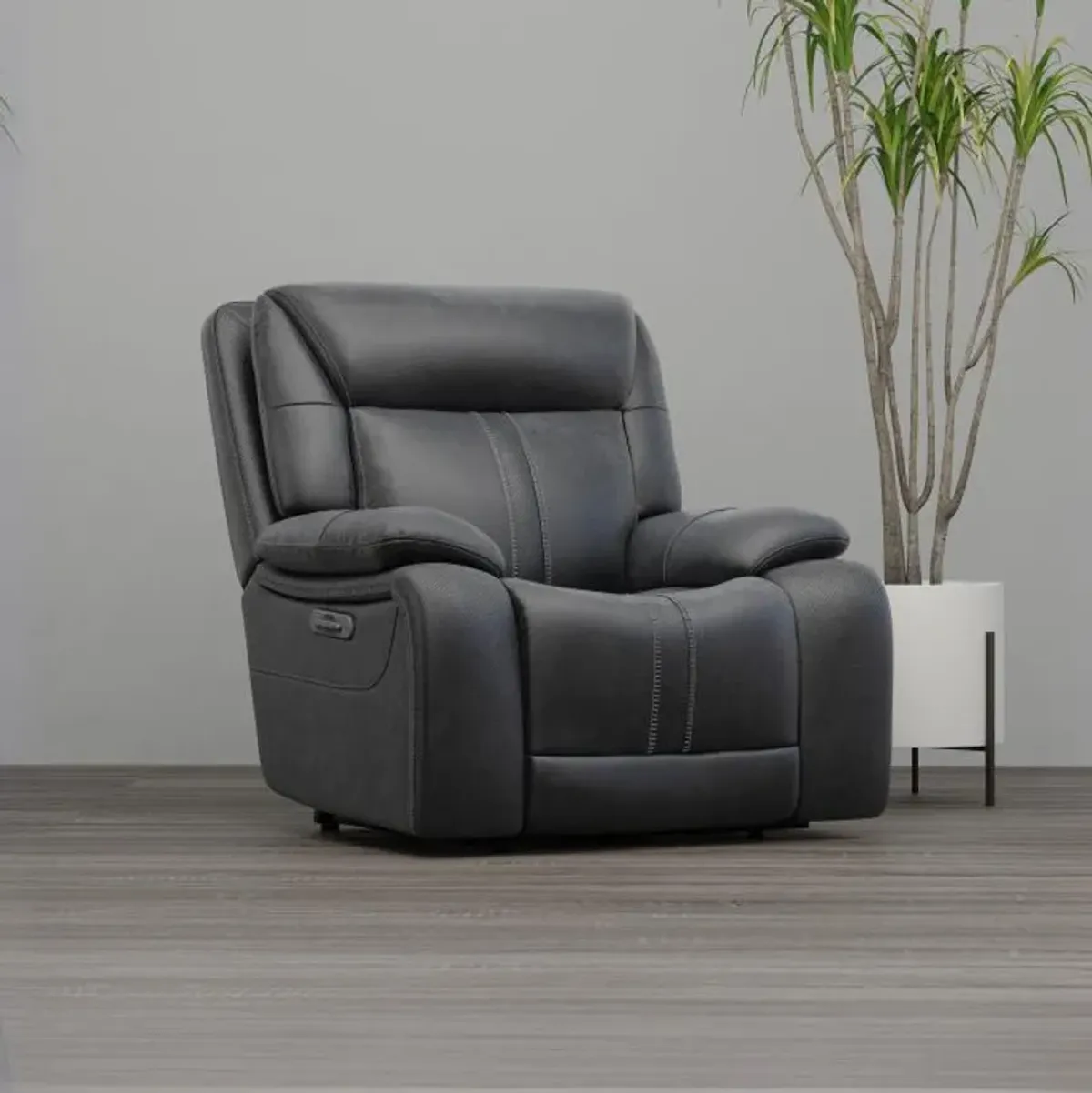 Blockbuster Immersive Audio Power Leather Recliner