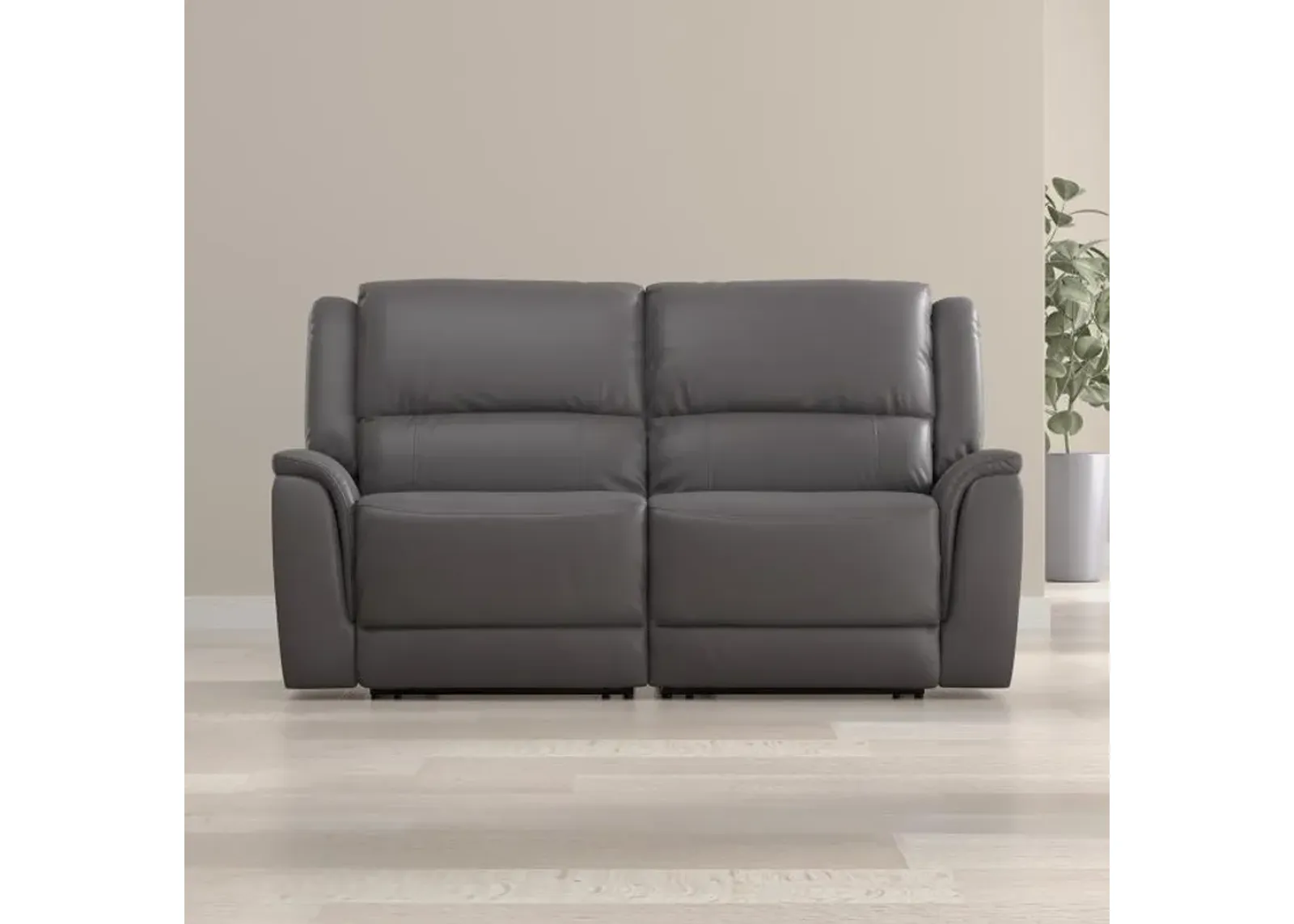 Rockwell Power Leather Loveseat