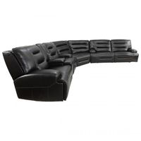 Dayton Leather Power Reclining Sectional with Console