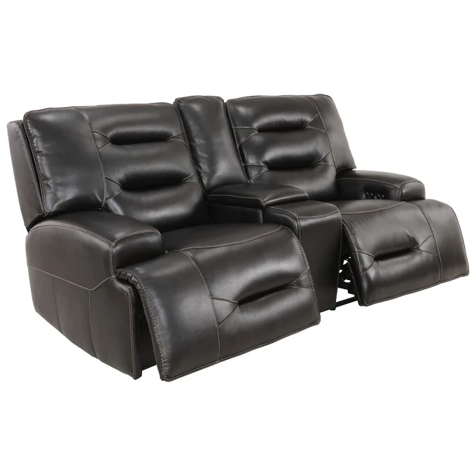 Dayton Dual Power Reclining Loveseat with Console