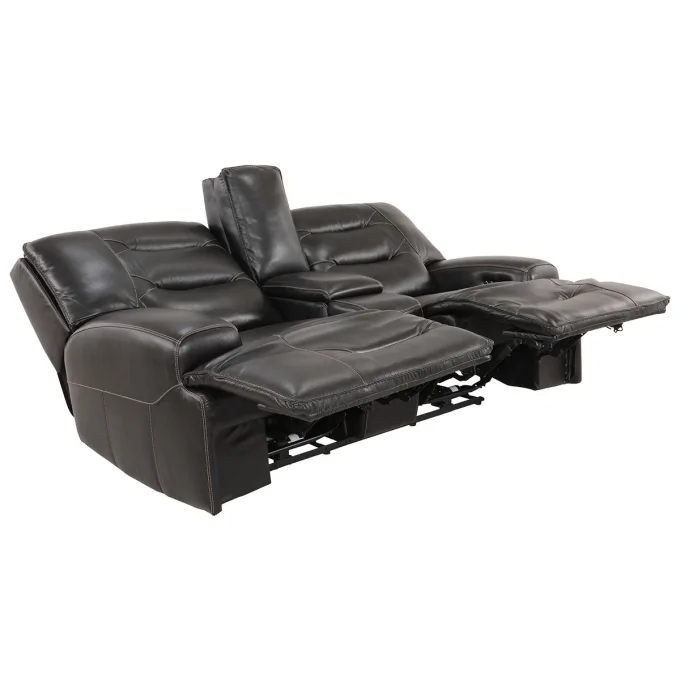 Dayton Dual Power Reclining Loveseat with Console