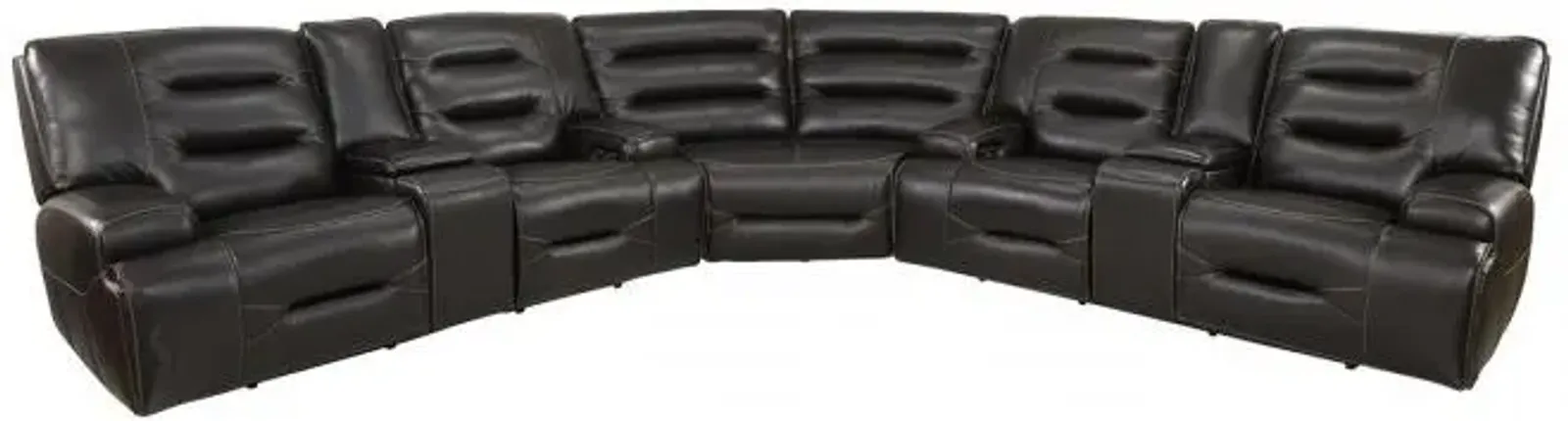 Dayton 3pc Leather Power Reclining Sectional