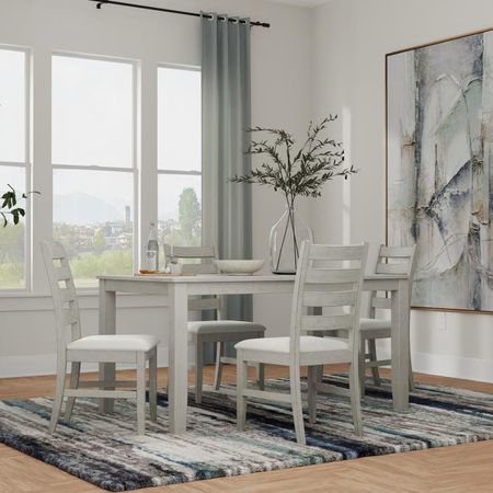 Paseo 5pc Dining Set: Table & 4 Chairs