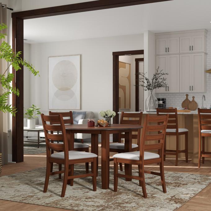 Paseo Round Dining Set - Walnut