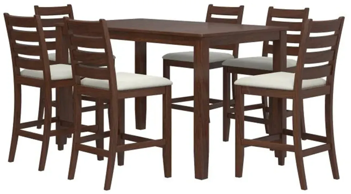 Paseo Counter Height Dining Set - Walnut