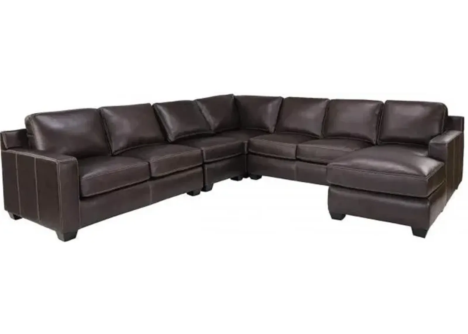 Madison Leather 5pc Sectional