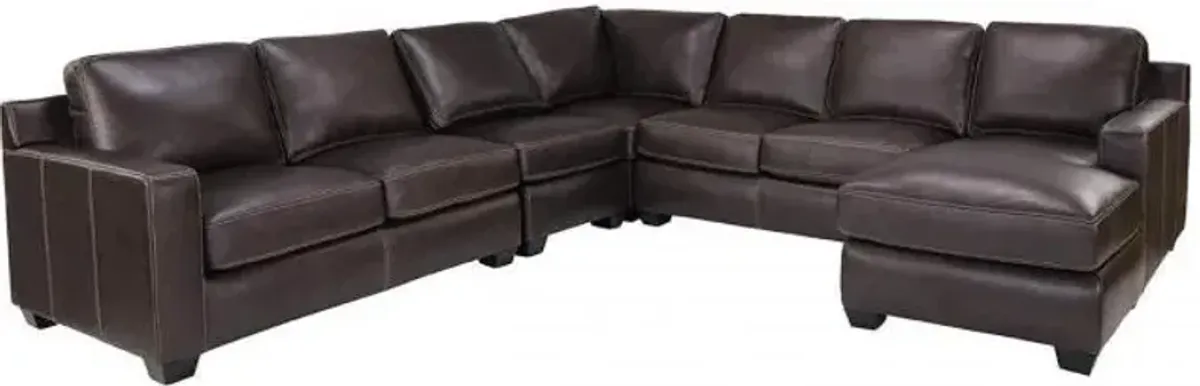 Madison Leather 5pc Sectional