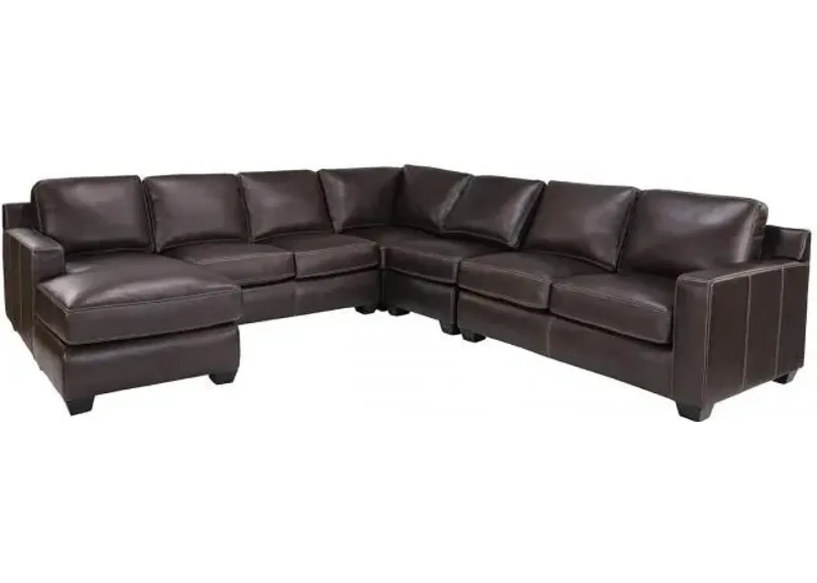 Madison Leather 5pc Sectional