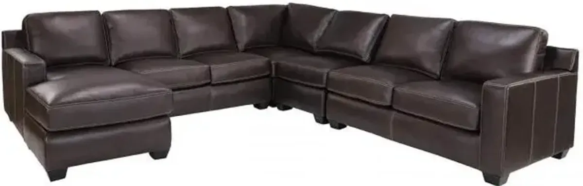 Madison Leather 5pc Sectional