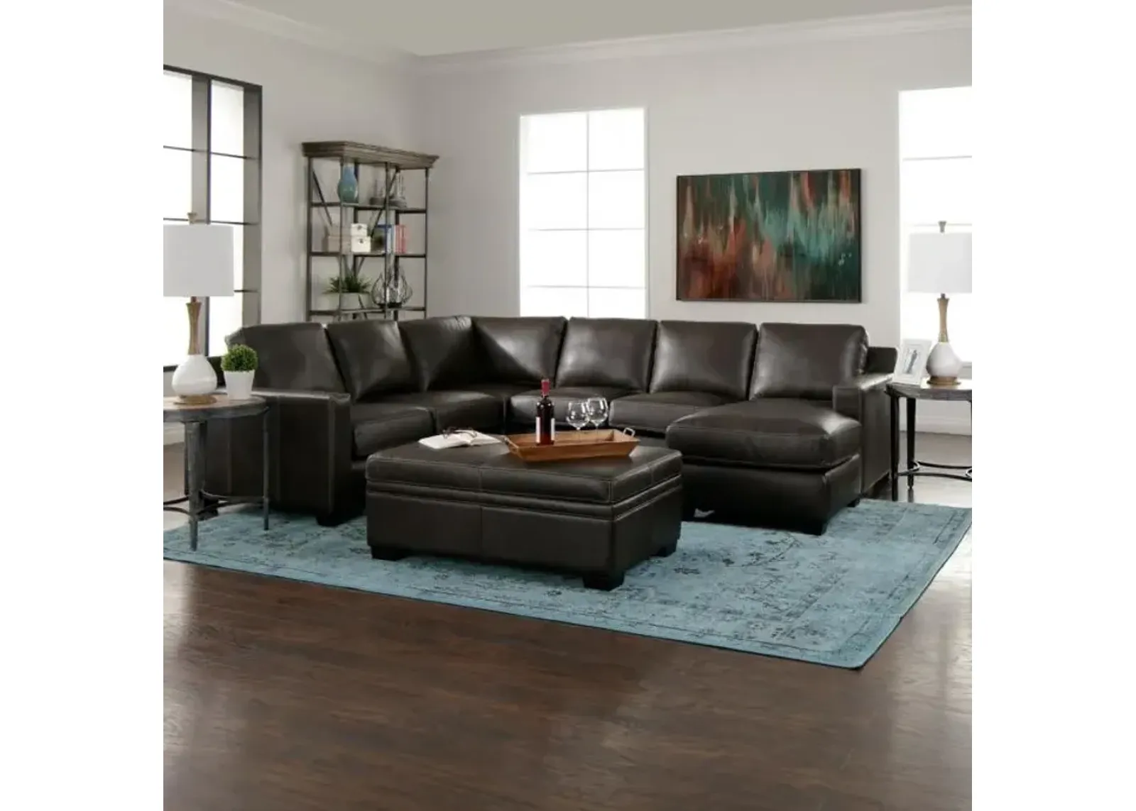 Madison Leather Sectional