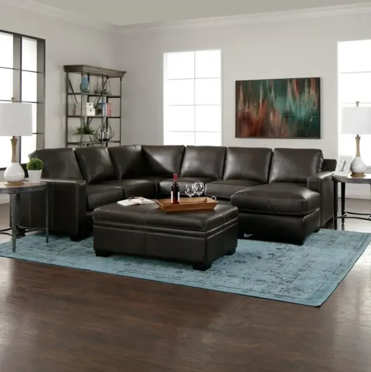 Madison Leather Sectional