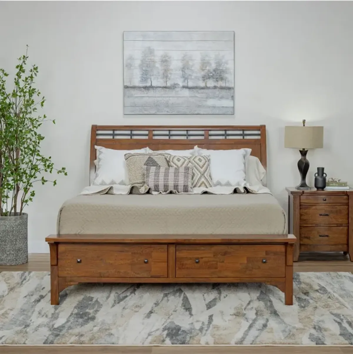 Wisteria Queen Storage Sleigh Bed