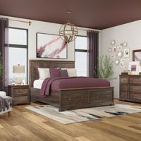 Durham California King Bed, Dresser, Mirror, and Nightstand