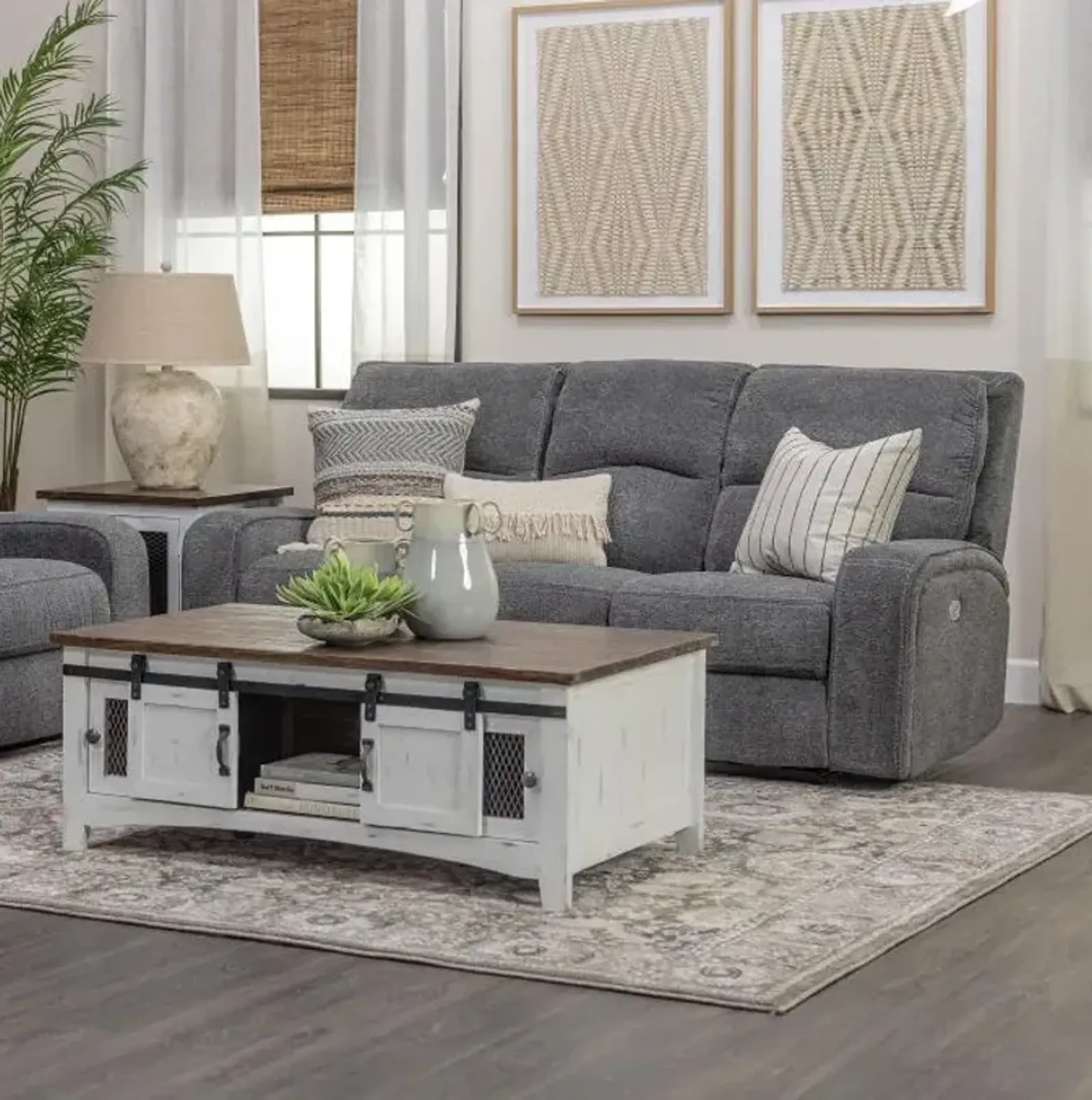 Dawson Reclining Living Room Gray