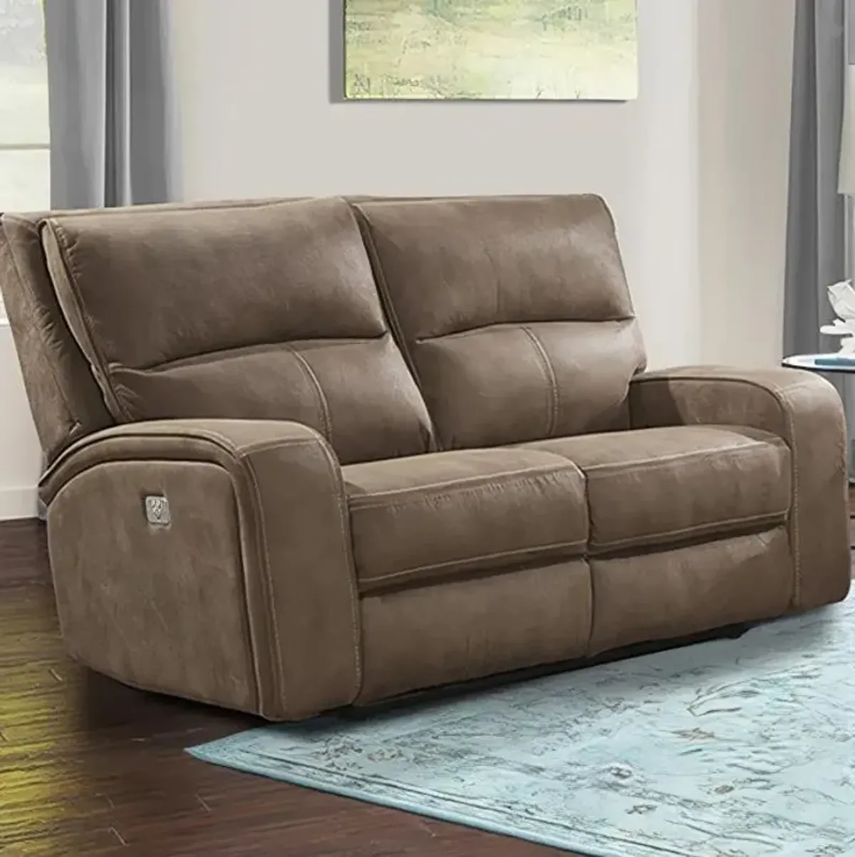 Dawson Power Loveseat With USB Ports