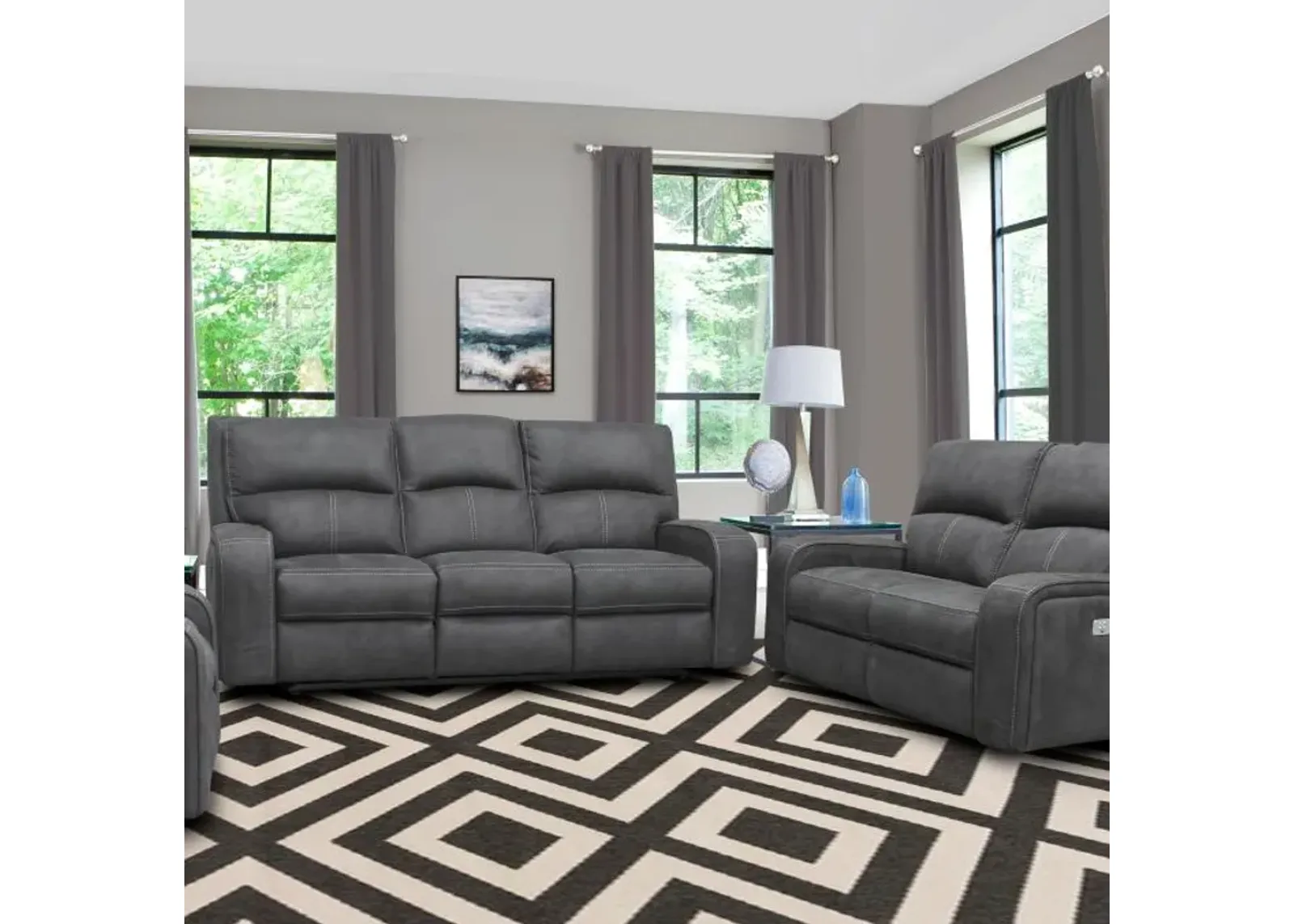 Dawson Reclining Living Room Slate